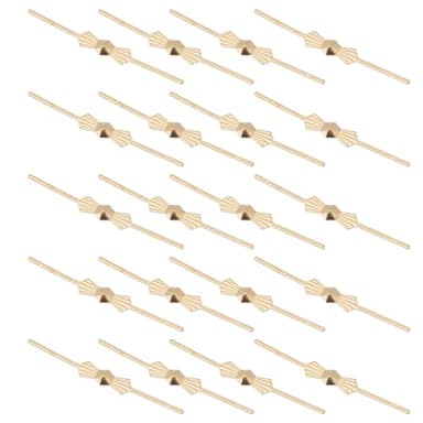 200 Piezas Accesorios para lámparas de cristal ganchos de araña clips de pajarita de lámpara sujetar Componente Cuentas octogonales clip de cristal corbata de moño Metal