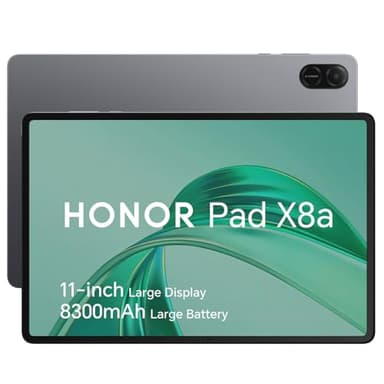 HONOR Pad X8a Tablet 4GB+128GB,Batería 8300mAh,Tablet Pantalla Wi-FI 11 Pulgadas 90Hz con Protección,4 Altavoces,Cuerpo Metálico,Qualcomm SD 680,Android 14,Gris