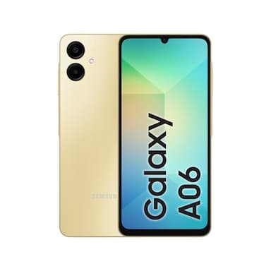 SAMSUNG Galaxy A06 4G LTE versión global SM-A065F/DS, pantalla 6,7", doble SIM 50 MP, doble cámara dorada (dorada), 128 GB