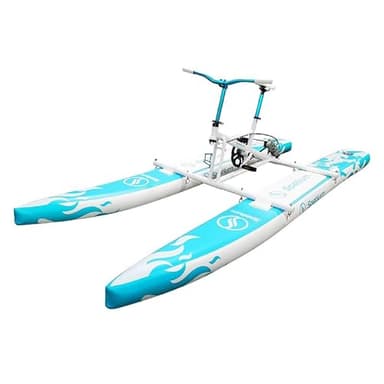 Spatium Inflatable Water Bike Grey Pedal Boat Inflatable Fishing Boat Pedal Kayak Release Your Hand Enjoy Fun Water and Fishing Hinchable Wasserbike …