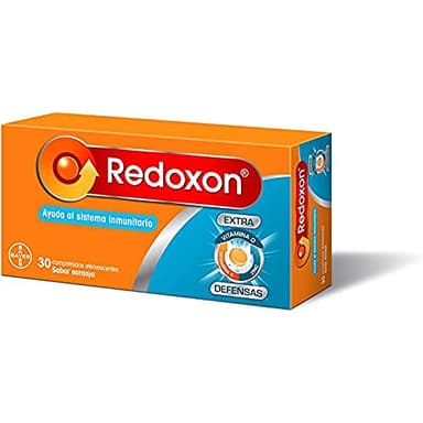 REDOXON Vitamina C Efervescente - Extra Defensas 30 Comprimidos - Sabor Naranja - Suministro para 1 mes - Complemento Alimenticio con Vitamina D y Zinc - Ayuda al Sistema Inmunitario - Sin Gluten
