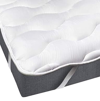 HAPPERS Topper Viscoelástico 90x190 y 3,5cm de grosor, Fibra Hipoalergénica Tacto Pluma