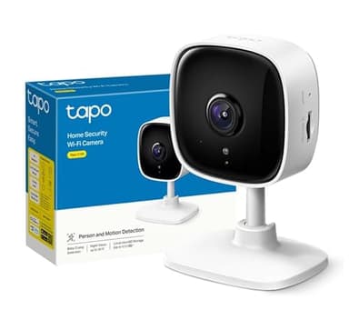 TP-Link IP Cámara Vigilancia Wifi Interior, Ideal para Mirar Bebés o Mascotas, Detección de Movimiento, Works with Alexa Google Home, Audio de 2 Vías, Visión Nocturna, Almacenamiento SD Tapo C100