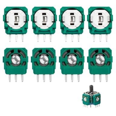 8 Piezas Potenciómetros de Repuesto para Joystick Analógico PS5, Sensor de Módulo de Control de Resistencia ALPS, Repuesto de Sensor de Potenciómetro para Mando PS5 - Verde