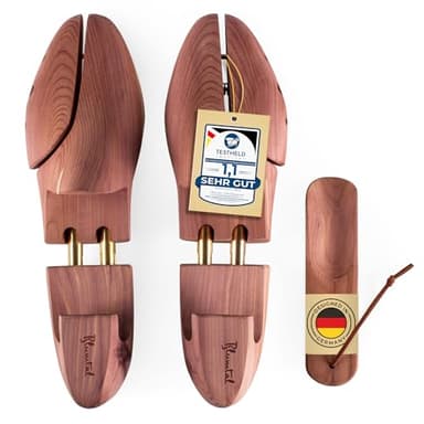 Blumtal - GANADOR DEL TEST - Hormas para Zapatos para Hombre y Mujer - Horma Extensible Deluxe de madera de cedro con calzador, Diseño Ergonómico - 1, 2 o 5 Pares