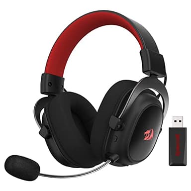 Redragon H510 Zeus-X RGB - Auriculares inalámbricos para Juegos Sonido Envolvente 7.1 - Transductores de Audio de 53MM en Almohadillas de Espuma con Memoria y Cubierta de Tela Resistente