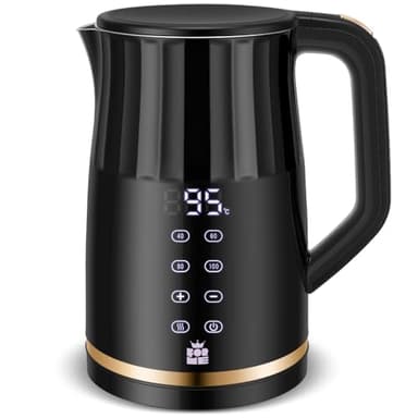ForMe Hervidor Eléctricos de Acero Inoxidable 1,7 L Selección de Temperatura de 40-100 C LED Indicador Digital de Temperatura I Función de Mantener Caliente Tetera I Cristal Hervidora Libre de BPA
