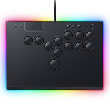Razer Kitsune - Mando Arcade óptico multibotón para PS5 y PC (Disposición precisa de los botones de movimiento cuádruple, Switches ópticos de perfil bajo lineales Razer) Negro
