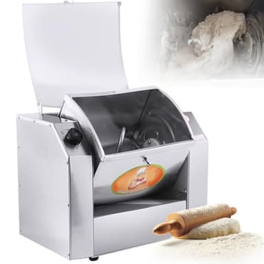 Amasadora de Pan Industrial, Batidora Amasadora Profesional, Mezcladora de Alimentos de Cocina Eléctrica, con Función de Sincronización, para La Fabricación de Pizza de Fideos de Pasta,8.5KG