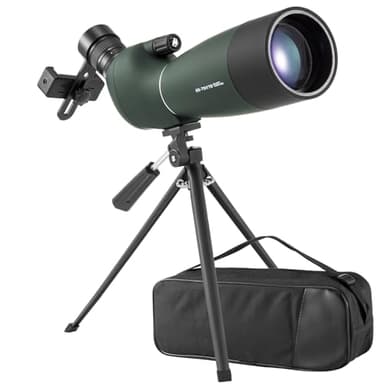Telescopio Terrestre, 25-75x70 Telescopio Terrestre con Trípode, Telescopio Terrestre de Lente HD BAK4 Prism FMC con Adaptador de Teléfono para Tiro al Blanco, Observación de Aves