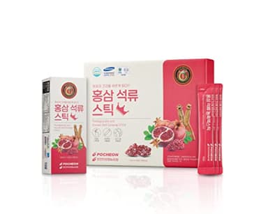 Pocheon Premium - Extracto de ginseng rojo coreano y granada, 300 ml (10 ml x 30), panax coreano, soporte inmune natural, sin azúcar añadido