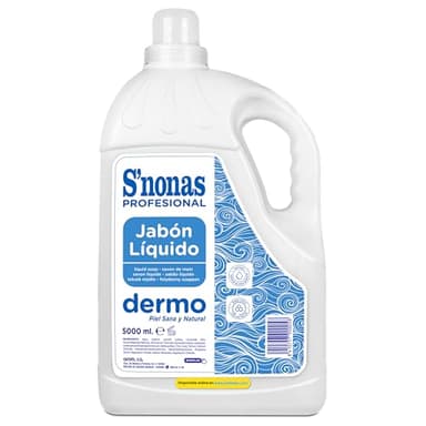 Jabón Líquido para Manos 5 Litros - Para Todo Tipo de Pieles, Dermatológicamente Testado