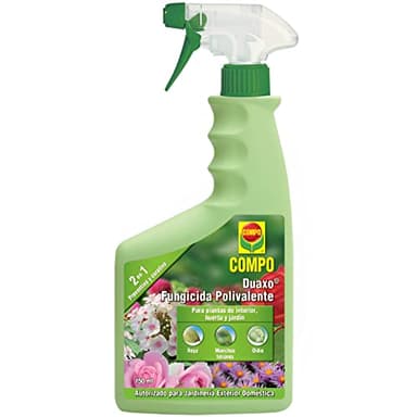 COMPO Duaxo Fungicida Polivalente, Para plantas de interior, huerto y jardín, 750 ml