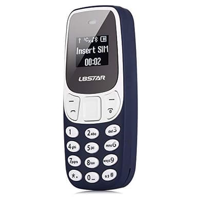 Mini Teléfono Móvil el más pequeño del Mundo con Doble SIM y Cambiador de Voz L8STAR Diminuto Enano (Negro)