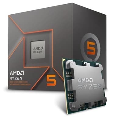 AMD Ryzen 5 8500G Procesador (tarjeta gráfica Radeon integrada, 6 núcleos/12 Threads, 65W TDP, Socket AM5, 22MB Caché, Reloj de aumento máx. hasta 5 GHz,con ventilador Wraith Stealh)