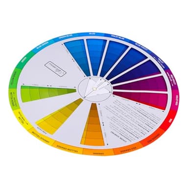 DIYEAH Rueda creativa colorida estándar para mezclar colores, tabla de colores complementaria para artistas, diseñadores y artesanos