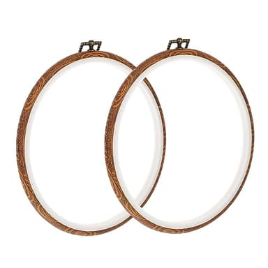 EXCEART 2 Piezas Círculo De Bordado Aro De Anillo Artesanal Mini Aro De Punto De Cruz Marco De Exhibición De Bordado Aro De Bambú Bricolaje Flores Páginas Bastidor De Bordado