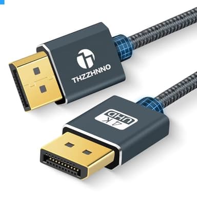 Thzzhnno Cable DisplayPort 1M, Certified Cable DisplayPort a DisplayPort 1.2 Cable DP Alta Velocidad 4K@60Hz, 2K@165Hz, 2K@144Hz para laptop, PC, Monitor