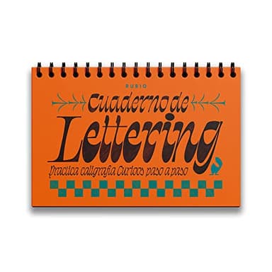 Cuaderno de lettering. Practica caligrafía Curioos | Rubio lettering