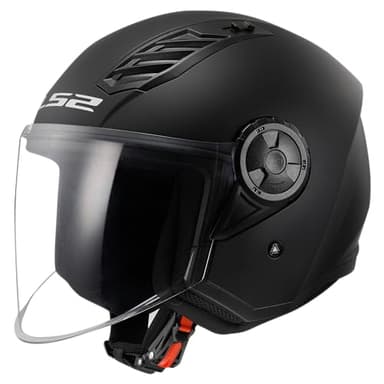 LS2, casco jet de moto AIRFLOW II negro mate M