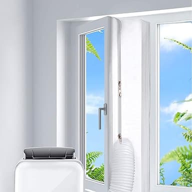 400cm Kit Ventana Aire Acondicionado Portatil Adaptador Cubierta Aislante Aire Acondicionado Aislamiento para Ventanas Sellado Ventana Aislante Kit Puerta Aire Acondicionado Accesorios