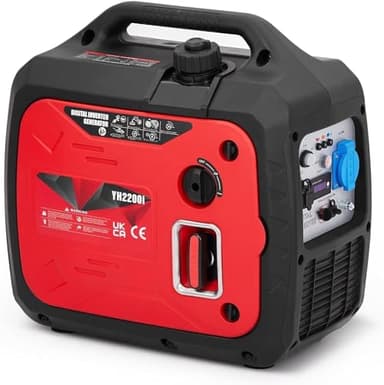 Generador de 2000 W de potencia, generadores de frecuencia variable, generador de gasolina, extremadamente silencioso, USB, enchufe impermeable, portátil, adecuado para exteriores, camping,