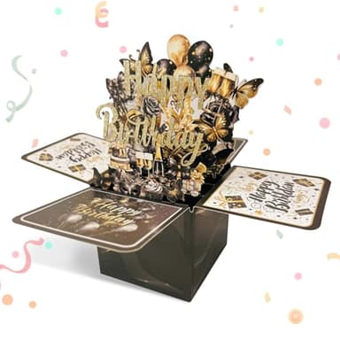 BSITSSS Tarjeta Felicitación Cumpleaños,Pop Up 3D Tarjetas de Feliz Cumpleaños con Sobres,Tarjeta Regalo para Familias Amigos Mujeres Hombres Ideas de Regalo