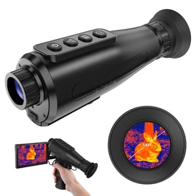 GTMEDIA Monocular Térmico,384x288(AI Super Resolución) Hawkeye Ai15 Monocular de Imagen Térmica,1.43" Gran Pantalla Monocular para Caza,12H Monocular de Visión Nocturna con Wi-Fi Hotspot/Sta./Mic.