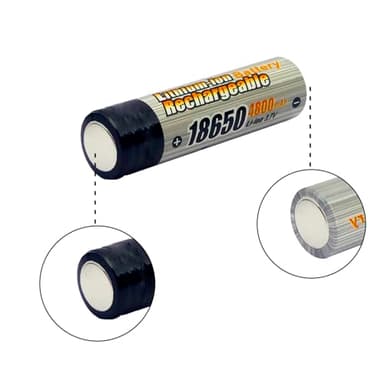1 Unidad Bateria Litio 18650 sin Teton 4800 mAh