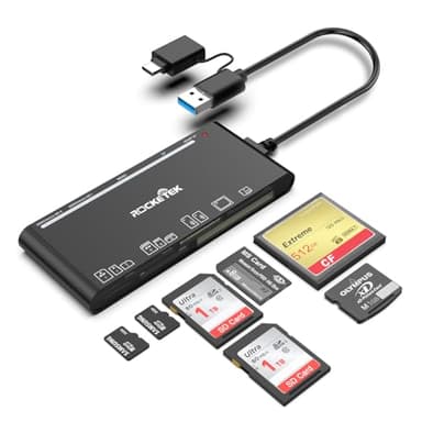 Lector de Tarjetas múltiples USB C, SD/TF/CF/Micro SD/XD/MS Lector/Adaptador/Hub de Tarjetas de Memoria 7 en 1 para Tarjetas SDXC SDHC CF TF Micro SDXC Micro SDHC MS,para Windows/Mac/Linux/Android