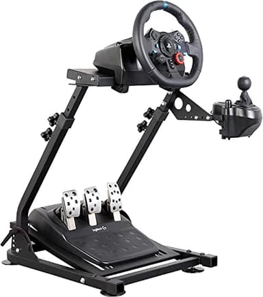 Dishot Racing Wheel Stand (versión actualizada) Pro Shifter Altura Ajustable Simulador de conducción Cabina Compatible con Logitech G25 G27 G29 G920 T300RS T500 T3PA TGT FANATEC Gaming Cockpit