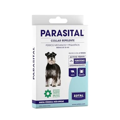 Zotal Parasital Collar Antiparasitario para Perros - 60 cm - Protección de hasta 4 Meses - con Aceites Esenciales Naturales - Repele Mosquitos, Pulgas y Garrapatas
