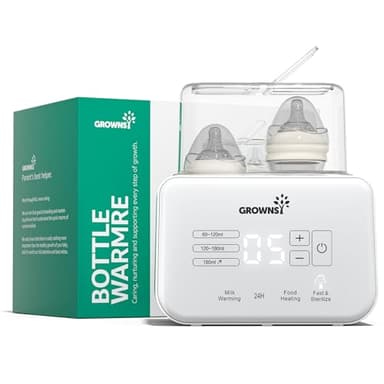 Calienta Biberones | Esterilizador Biberones | Calentador Rápido de Alimentos para Bebés 8-en-1 y Descongelador Calentador Pantalla LCD Control Preciso de Temperatura para Leche Materna