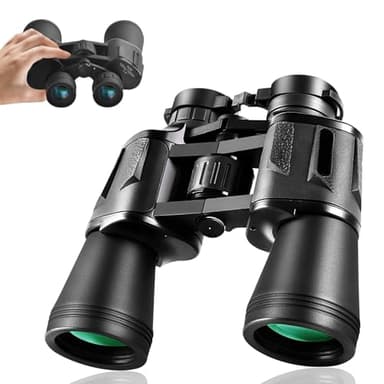Prismáticos 7x50 para adultos y niños - Prismáticos portátiles grandes con prisma BAK4, lente FMC - Prismáticos impermeables con imagen clara nítida para observación de aves, viajes, safari escalada