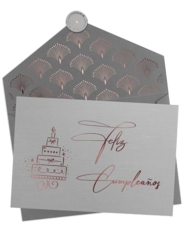 Joli Coon Tarjeta cumpleaños - Feliz cumpleaños - Tarjeta felicitacion cumpleaños con sobre y un sello de cera