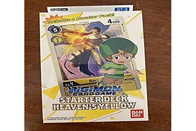 Bandai - Juego de Cartas Digimon: Baraja de iniciación - Heaven's Yellow - Juego de Cartas coleccionables