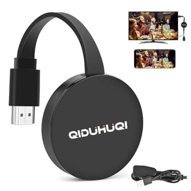 Wireless HDMI Display Adapter,Miracast HDMI Dongle, Pantalla Inalámbrica Soporte Miracast Dongle, Compatible i-Phone/i-Pad/Android/iOS para TV/Monitor/Proyector Soporta Miracast, DLNA, Airplay
