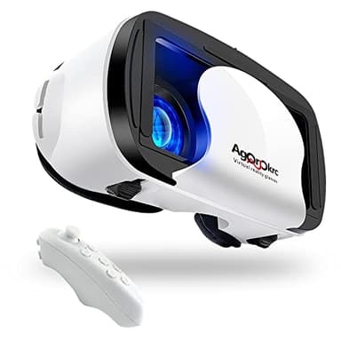 Gafas VR, Compatible con Phone y Android Phone,VR Gafas de Realidad Virtual - Disfruta de los Mejores Juegos y Videos RV 3D, 2K Gafas VR - Blanco