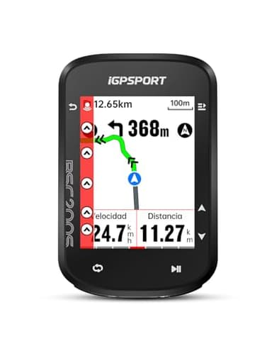 iGPSPORT BSC200S GPS Bicicleta, 2,4'' Pantalla Color Navegación Bicicleta Función Recorrido Continuo Detección Movimiento Navegación un Toque Compatible Radar Inteligente Luz Trasera 100 Datos