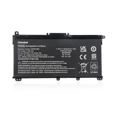 Chinoket HT03XL L11119-855 Batería para portátil HP Pavilion 14-CE 14-CF 14-CK 14-cm 14-DH 14-DK 14-DF 14-MA 14Q-CS 14Q-CY 15-CS 15-DQ 15-DA 15-CW 17-by 17-CA 240 245 250 255 G7 340 348 G5 L11421-2C2