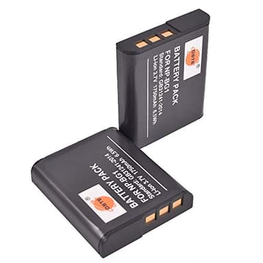 DSTE 2pcs NP-BG1 NP-FG1 Batería compatible con Sony Cyber-Shot DSC-H90 DSC-HX5V DSC-T20 DSC-T100 DSC-W30 DSC-W50 DSC-W55 DSC-W70 DSC-W120 DSC-W130