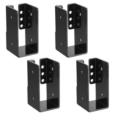 4 Pcs Zapata de Viga, Soportes Zapata para Viga, Conectores de Anclaje para Tapas de Postes 4 x 4, Soportes de Pérgola para 50 x 100 mm Postes a Terrazas de Madera, Soportes de Vigas de Madera