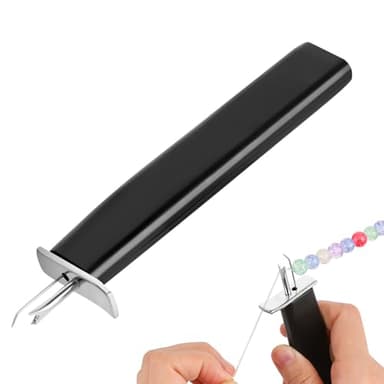 Molain Herramienta de nudo de cuentas, herramienta de tejido de cuentas, herramienta práctica y rápida para hacer joyas, herramienta de punto para enhebrar cuentas, hacer joyas DIY, nudos de seguridad