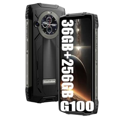 Blackview BV8200 Rugged Smartphones Libres(2025), 8800mAh/18W, 36GB+256GB/2TB Móviles Indistruttibile, G100 Octa-Core, 6.5" FHD+ 180Hz, 50MP+32MP, Fingerprint/NFC/GPS Negro