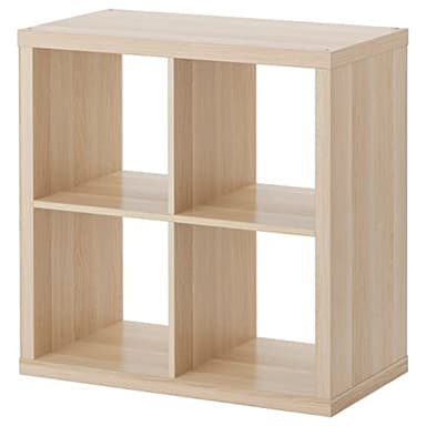 IKEA KALLAX - Estantería de almacenamiento más grande (efecto roble manchado blanco, 77 x 77)