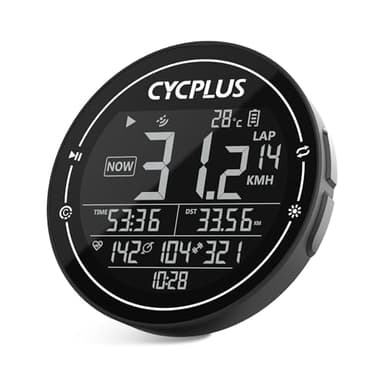 CYCPLUS Ciclocomputador GPS inalámbrico IPX6 para bicicleta, ordenador inalámbrico ANT+, para bicicleta de carreras, Bluetooth 5.0 y cuentakilómetros, compatible con Strava