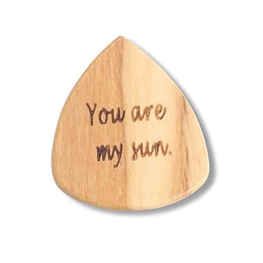 Glooraca Púas de guitarra de madera personalizadas con estuche, 3 púas y estuche grabado, bajo eléctrico acústico, regalo, piezas prácticas para instrumentos musicales