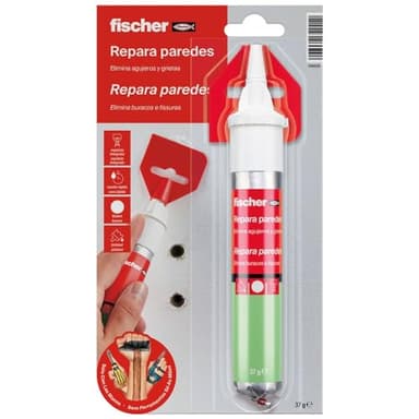 fischer - Masilla Adhesiva Repara Paredes, Aplicable En Pladur, Cemento, Hormigón o Mamposteria | Para Tapar Agujeros Pared, Reparador de Pared | Incluye Espátula (35 ml)