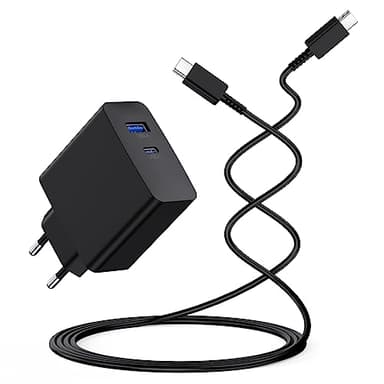 65W Cargador GAN USB C para Samsung Galaxy S25 S24 S23 S22 S21 S20 Ultra, S25+ S24+ S23+ S22+ S21+, A53 A34 A23 5G,Samsung Tab S9 S8, i-Pad Pro/Air, Cargador Carga Rápida para Samsung