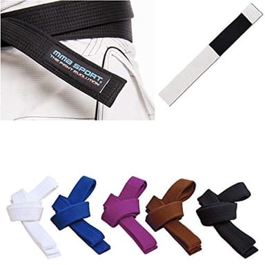 Cinturón BJJ Belt Jiu Jitsu Kimono - gi 100% algodón 6 mm (A1 / 270 cm, blanco)